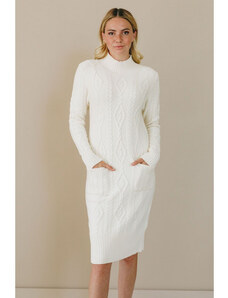 Pletené svetrové šaty s rolákom LC273001-15