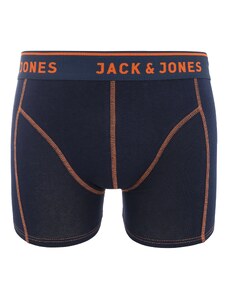 JACK & JONES Boxerky 'JACSIMPLE' tmavomodrá / oranžová