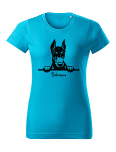 T-ričko Doberman, dámske tričko s vlastným textom