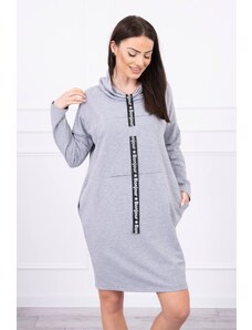 Šaty ks s nápisom 0153 sivé