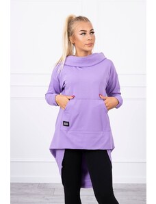 Kesi Sweatshirt with long back and hood dark purple