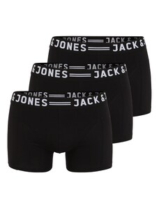 JACK & JONES Boxerky 'Sense' čierna / biela