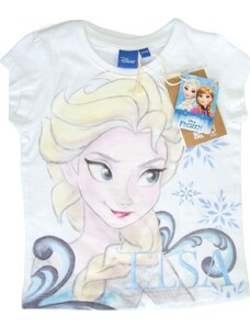 Disney Frozen Elsa biele dievčenské tričko s potlačou