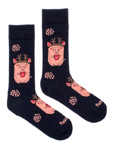Fusakle Ponožky Prasiatko v zime