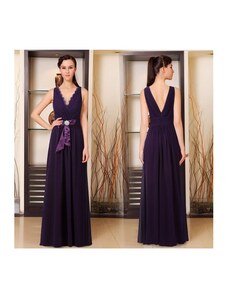 Ever Pretty luxusné dlouhé fialové spoločenské šaty Suzan
