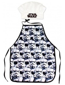 Javoli Detská zástera s kuchárskou čiapkou Star Wars - Hviezdne vojny - pre deti 3 - 8 rokov