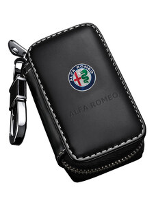 Kľúčenka na Autokľúč ALFA ROMEO kožené bezpečnostné Puzdro na diaľkové kľúče od auta.