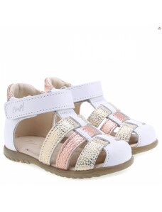 Detské kožené sandálky EMEL E1078-30 biela