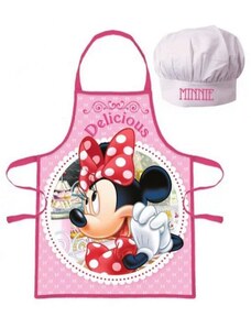 Javoli Detská zástera a kuchárska čiapka Minnie Mouse Disney  Delicious