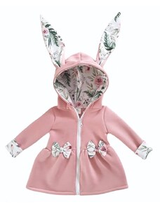 ZuMa Style Dievčenská bunda ružová so vzorom GARDEN - 92, Ružová