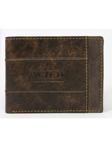 Kožená hnedá pánska peňaženka WILD N922-DIS