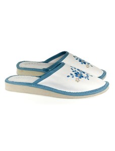 JOHN-C Dámske bielo-modré papuče MALVINA