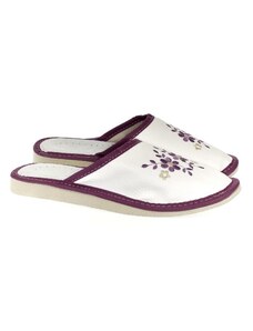 JOHN-C Dámske bielo-fialové papuče MALVINA