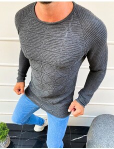 Dstreet Trendový sveter v tmavo-sivej farbe WX1596