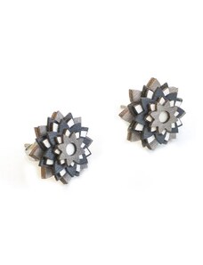 BeWooden Drevené náušnice Nox Star Flower Earrings