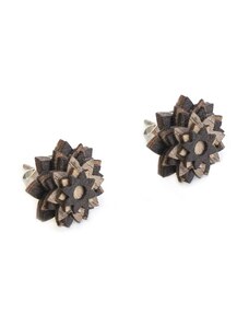 BeWooden Drevené náušnice African Flower Earrings