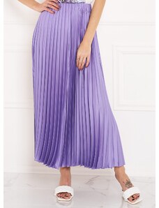 Glamorous by Glam Dámska plisované saténová sukňa - lila