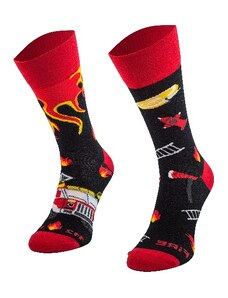 Mondo Calza Pánske ponožky čierno červené - FIRE, hasič, veľ. 43-46