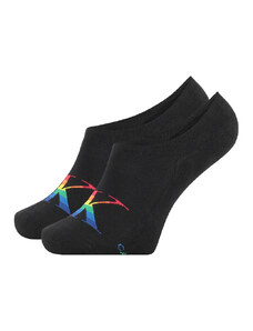 CALVIN KLEIN - CK jeans logo black neviditeľné ponožky - pride edition
