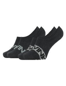 CALVIN KLEIN - 2PACK čierne neviditeľné ponožky intense power s logom CK