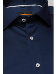 ETERNA Slim Fit pánska strečová košeľa formálna tmavo modrá Navy Easy Care