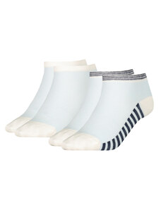 TOMMY HILFIGER - 2PACK summer stripes biele členkové ponožky
