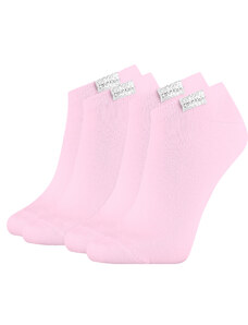 CALVIN KLEIN - 2PACK magenta členkové ponožky z organickej bavlny