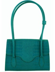Talianske luxusné kožené kabelky dámske do ruky modré Agata