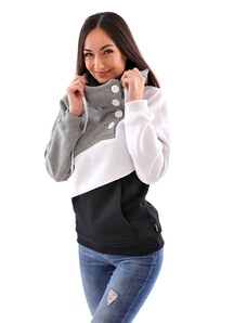 Damen Luxus-Sweatshirt Barrsa Tricolor Black/Grey