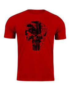 DRAGOWA krátke tričko Frank the Punisher, červená 160g/m2