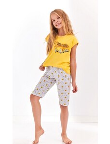 Taro Detské letné pyžamo žlté - Amélia, veľ. 110