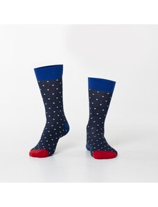 FASARDI Men's dark blue polka dot socks