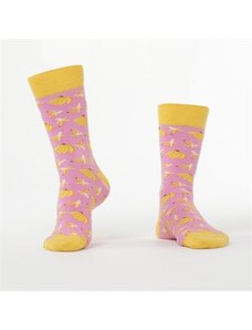 FASARDI Men's pink socks with bananas