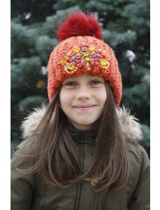 Darissa Detská štrikovaná čiapka s brmbolcom - Anabel
