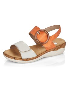 RIEKER Dámske sandále REMONTE R6853-38 oranžová S2