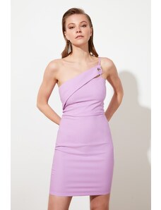 Trendyolové šaty - fialová - áčková línia