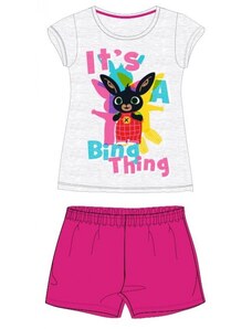 E plus M Letné dievčenské bavlnené pyžamo zajačik Bing - ružové