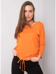 Basic Oranžové tričko s dlhým rukávom a spodným šnurovaním