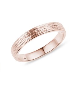 Prsteň z ružového zlata s vrypom KLENOTA X0899004V30