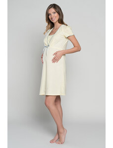 Italian Fashion Materská tehotenská nočná košeľa na kojenie Felicita žltá, Farba žltá