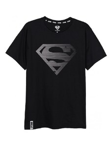 E plus M Pánske tričko s krátkym rukávom Superman - 100% bavlna - čierne