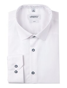 Venergi Biela pánska košeľa 170/176 cm Na objednávku