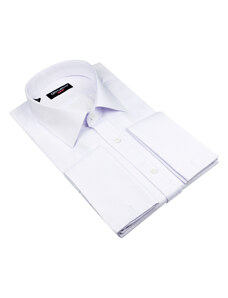 Biela košeľa, rukávy na manžetové gombíky