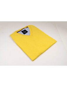 Pánsky bavlnený pulóver žltej farby