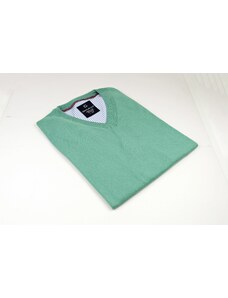 Pánsky bavlnený pulóver zelenej farby