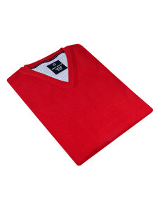 Pánsky bavlnený pulóver červenej farby