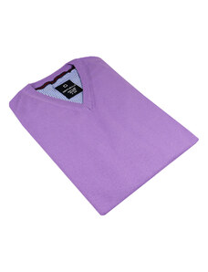 Pánsky bavlnený pulóver fialovej farby