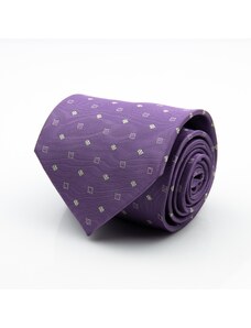 Fialová kravata vzorovaná