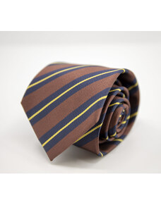 Hnedá kravata vzorovaná
