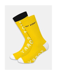 Ponožky žlté s potlačou